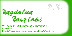 magdolna noszlopi business card